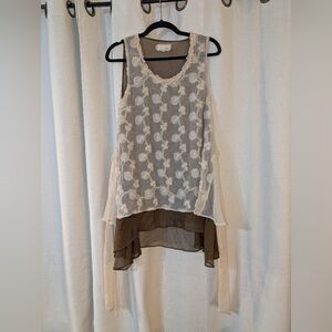 Mixed Media Fairycore Flowy Boho a'reve Anthropologie Tank Top